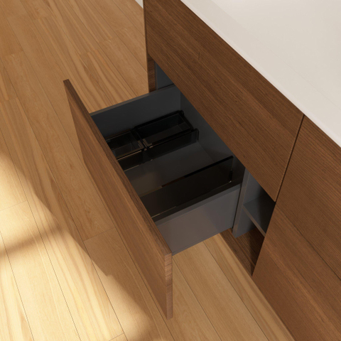 Villeroy & Boch finion wastafelonderkast - 119.6x59.1cm - 4 lades - Walnut (mat hout) SW479527