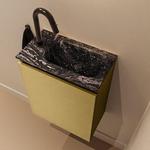 MONDIAZ TURE-DLUX meuble de toilettes 40 cm Oro. Lavabo EDEN Lava position à droite. Avec 1 trou de robinet. SW1103917