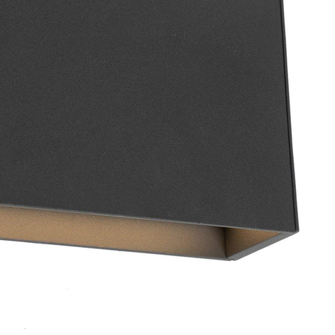 QAZQA Spector Applique murale - 2 lampes - 21cm - IP54 - Rectangle - Gris foncé SW1470017