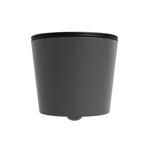Mondiaz LAVIE hangtoilet – spoelrandloos – 36 x 53 cm – met softclose zitting – Dark grey (grijs), zitting Urban (zwart) SW1208740