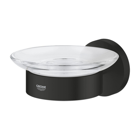 Grohe Start Zeepschaal - met houder - glas - matte black (mat zwart) SW1126697