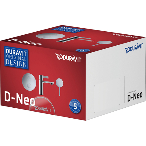 Duravit D-neo 1 greeps badmengkraan - opbouw - 208x136x116.5mm - hoogglans chroom SW640390