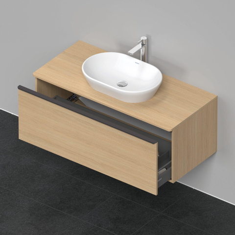 Duravit D-neo Wastafelonderbouwkast - met 1 lade - inclusief consoleplaat - voor 1 wastafel midden - 120x55x45.9cm natu - mat natuur eiken (hout) SW641260
