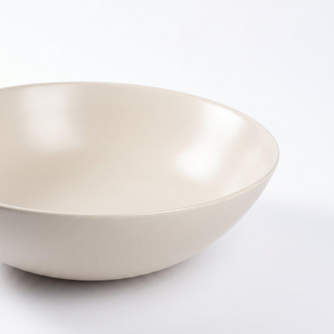 QeramiQ Dely Vasque - 40x40x15cm - ronde - ceramique - lin SW1471418