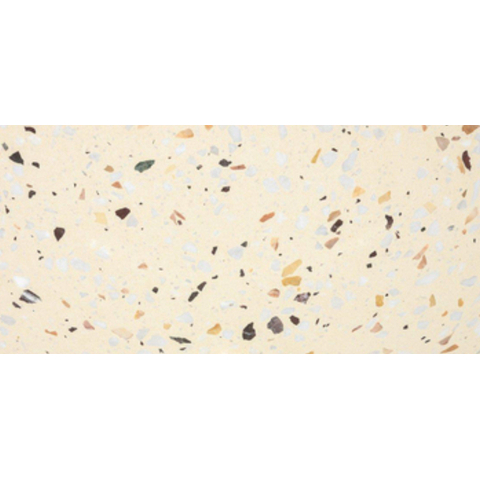 Saniclass Tops Plan de travail - 60x1.8x46cm - 1 évacuation - sans trous de robinet - Terrazzo crème SW1030692