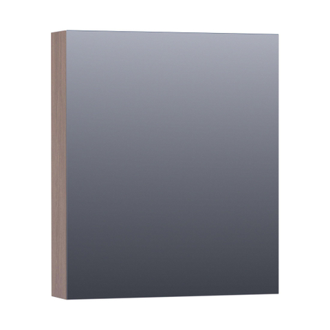 Saniclass Dual Spiegelkast - 60x70x15cm - 1 linksdraaiende spiegeldeur - MFC - legno viola OUTLETSTORE STORE39902