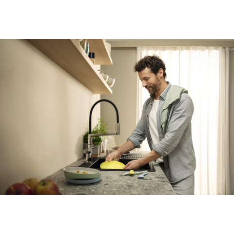 Hansgrohe Talis Select M54 PowderSpray eengreeps keukenkraan Semi-Pro 3jet chroom SW1383029