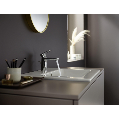 Hansgrohe Vernis Blend Eengreeps wastafelmengkraan - 100 - coolstart - met PopUp - trekwaste - hoogglans chroom SW642522