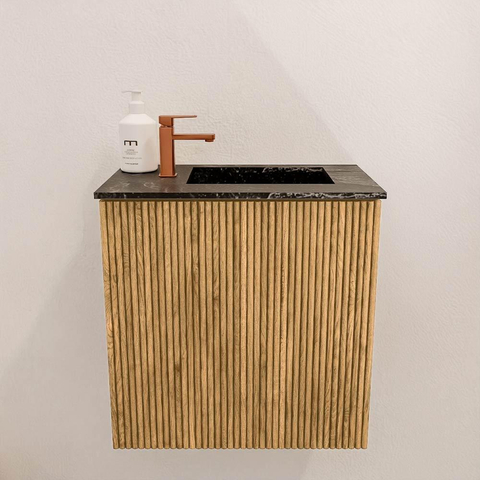 Mondiaz JOYA-DLUX Meuble de toilette 40cm - couleur Oak - Lavabo FAYE position Droite 1 trou de robinet couleur Lava. SW1422052
