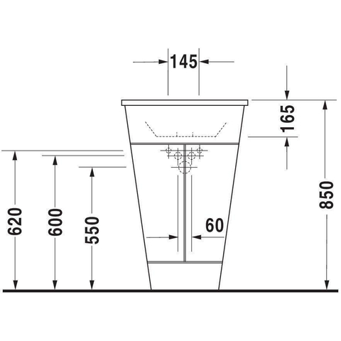 Duravit Starck 1 Meubelwastafel - 58 cm rond - wit 0299622