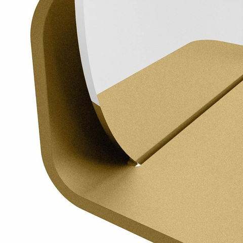 Mondiaz SPOT spiegel – Ø30 cm – met planchet – Oro (zand) SW1235569