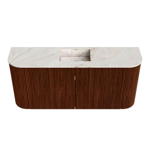 Mondiaz JOYA-DLUX 93.2cm toiletmeubel - ronding links en rechts kleur Ruby - Wastafel FAYE positie Midden 1 kraangat kleur Frappe. SW1423501