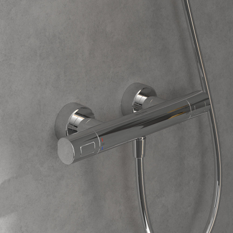 Villeroy & Boch Universal Taps & Fittings Douchethermostaat - voor douche Rond - hoogglans chroom SW974066