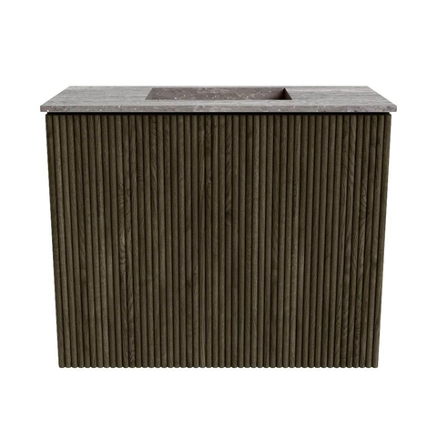 Mondiaz JOYA-DLUX 50cm meuble de salle de bains WC - couleur Shadow - Vasque FAYE position Milieu Sans trou de robinet couleur Oza. SW1425030