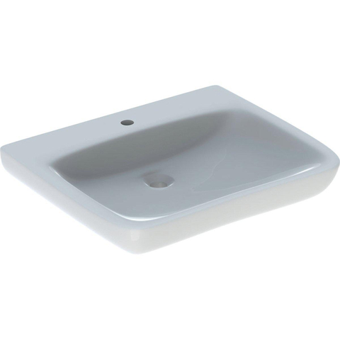 Geberit 300 Comfort wastafel - 65cm - 1 kraangat - zonder overloop - wit SW417660