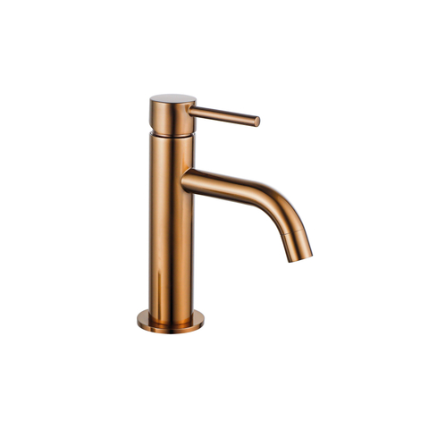 Fortifura Calvi Slim Wastafelkraan - 17.4cm - opbouw - PVD - geborsteld koper SW970029