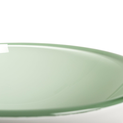Saniclass Fragola Vasque à poser 42x14.5cm rond verre durci blanc SW213532