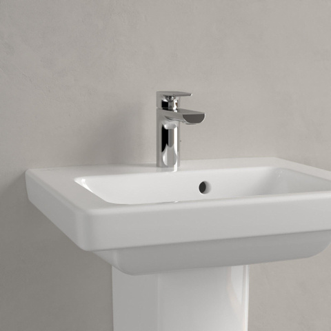 Villeroy & Boch Subway 2.0 fontein - 50x40cm - 1 kraangat - met overloop - White Alpine (glans wit) 1024199