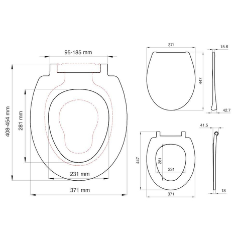 Tiger Tulsa Toiletbril met kinderzitje Thermoplast Zwart SW877688