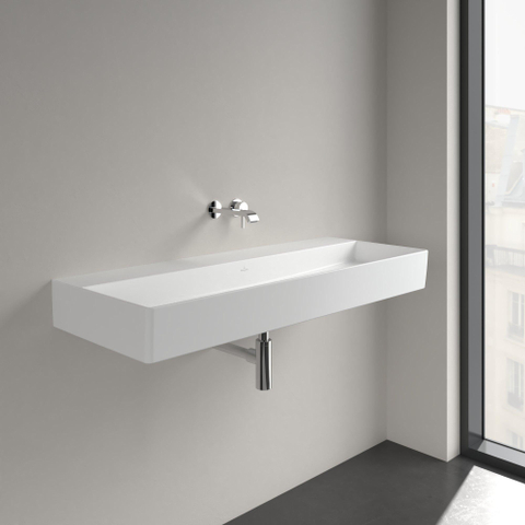 Villeroy & Boch memento 2.0 wastafel - 1200x470mm - Stone White (mat wit) SW479702