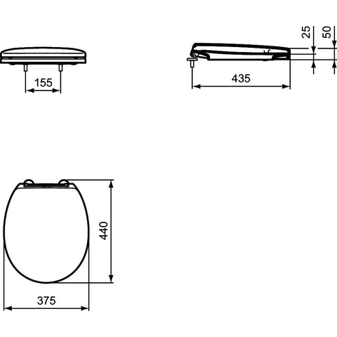 Ideal Standard Contour 21 Closetzitting Wit SW111759