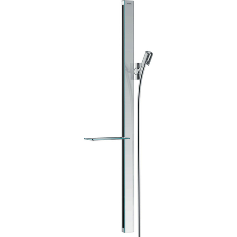 Hansgrohe Unica E - glijstang - met isiflex B - doucheslang - 160cm en casetta E zeepschaal - 90cm wit/chroom - wit chroom SW157212