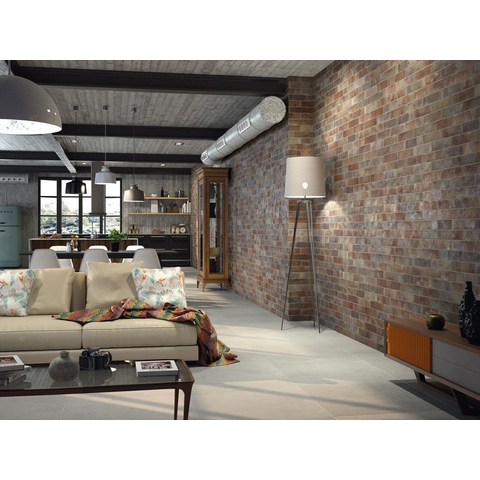 ÉCHANTILLON Terravito Urbano carreau mural et de sol - 60x60cm - 10mm - Carré - Aspect béton - Blanc mat SW856604