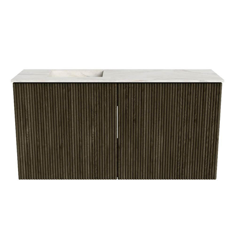 Mondiaz JOYA-DLUX 80cm meuble de salle de bains - couleur Shadow - Vasque FAYE position Gauche Sans trou de robinet couleur Ostra. SW1422991