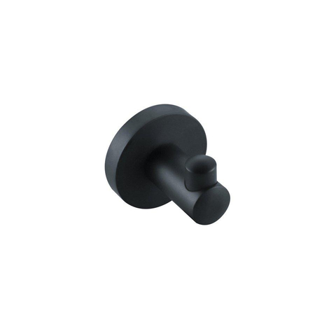 FugaFlow Eccelente Ensemble d’accessoires WC - porte-brosse WC - fermé - porte-serviette - porte-rouleau WC - avec couvercle - noir mat SW1450573