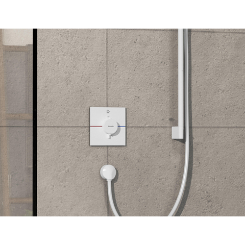 Hansgrohe ShowerSelect Comfort E Thermostat - encastré - 1 fonction - blanc mat SW918067