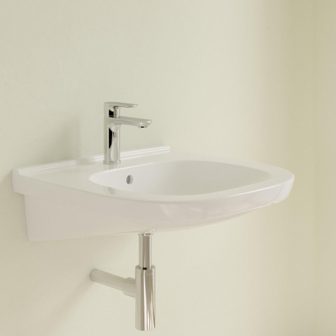 Villeroy & Boch Vicare O.novo Vita wastafel Vita - met 1 kraangat - met overloop - 55x55cm CeramicPlus - White Alpine (glans wit) 1025054