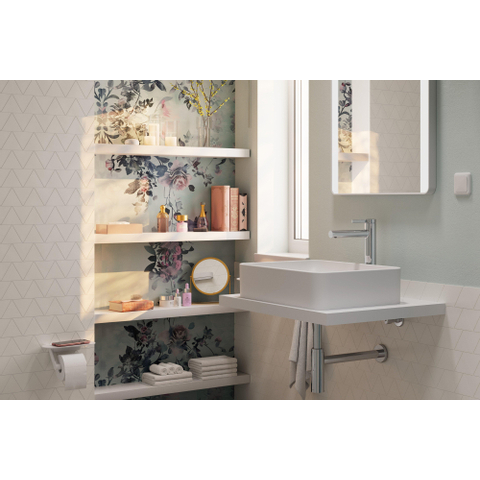 Hansgrohe Flowstar S Premium designbekersifon 5/4 met muurbuis - met rozet - hoogglans chroom 0452098
