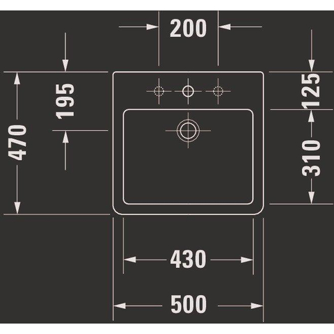 Duravit Vero Opbouwwastafel - geslepen - met kraangat - met overloop - 50x47cm - met wondergliss - inclusief bevestiging - wit 0292801