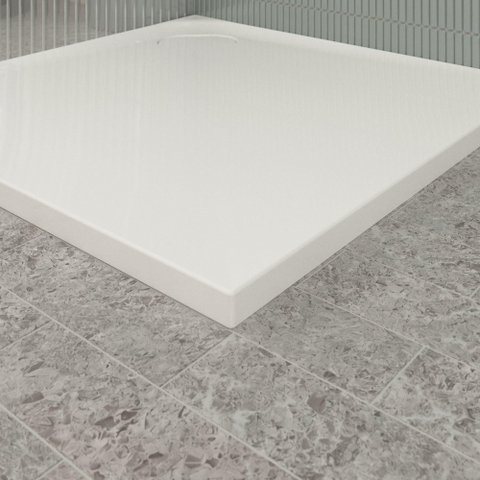 Villeroy & Boch Ecora douchebak - 90x90x3.5cm - hoekafvoer - white alpine (wit) SW1558942