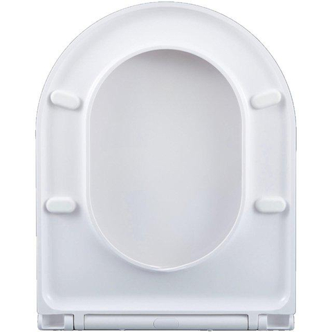 QeramiQ Dely Swirl Toiletset - 36.3x51.7cm - Geberit UP720 Duofix Sigma inbouwreservoir - 35mm zitting - bedieningsplaat beige - ronde knoppen - glans wit SW1412310