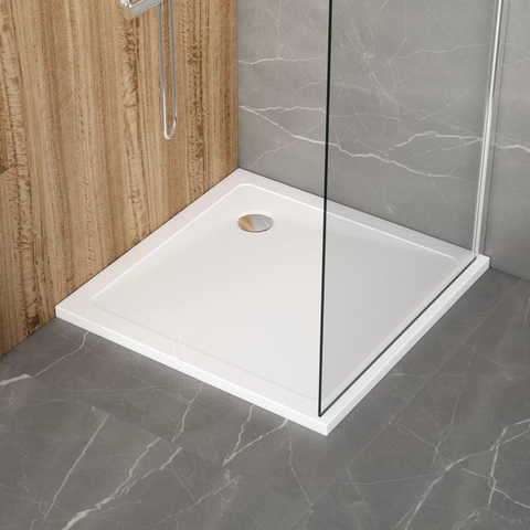 ZEZA Selva Receveur de douche - 100x100x4cm - carré - Acrylique - brillant blanc SW999951