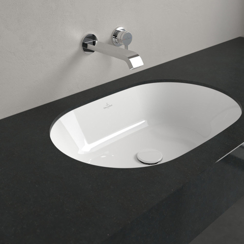 Villeroy & Boch Architectura onderbouwwastafel - 63x43cm - zonder kraangat - met overloop - White Alpine (glans wit) SW762371