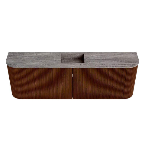 Mondiaz JOYA-DLUX 123.2cm toiletmeubel - ronding links en rechts kleur Ruby - Wastafel FAYE positie Midden Zonder kraangat kleur Oza. SW1425558