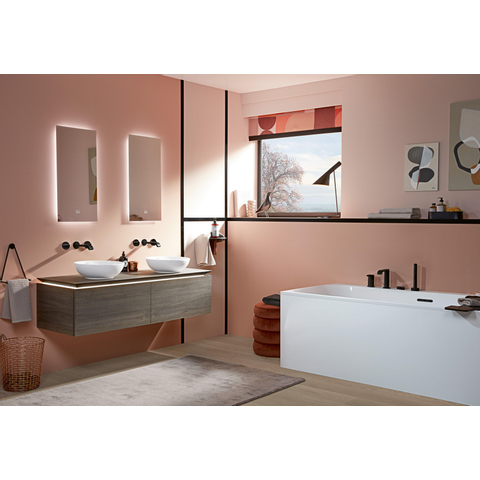 Villeroy & Boch Loop & Friends opzetwastafel - 38x38cm - zonder kraangat - met overloop CeramicPlus - White Alpine (glans wit) SW644143