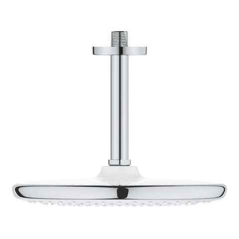 Grohe Tempesta 250 Hoofddouche - 25cm - 1 straalsoort - plafondarm 14.2cm - chroom/ - wit SW490429