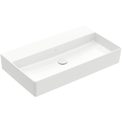 Villeroy & Boch memento 2.0 wastafel onderzijde - geslepen - 80x47cm - zonder overloop - zonder kraangat CeramicPlus - White Alpine (glans wit) SW336027