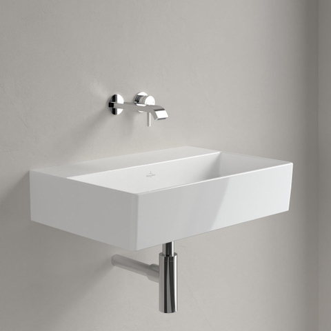 Villeroy & Boch memento 2.0 wastafel onderzijde - geslepen - 60x42cm - zonder overloop - zonder kraangat CeramicPlus - White Alpine (glans wit) SW336065