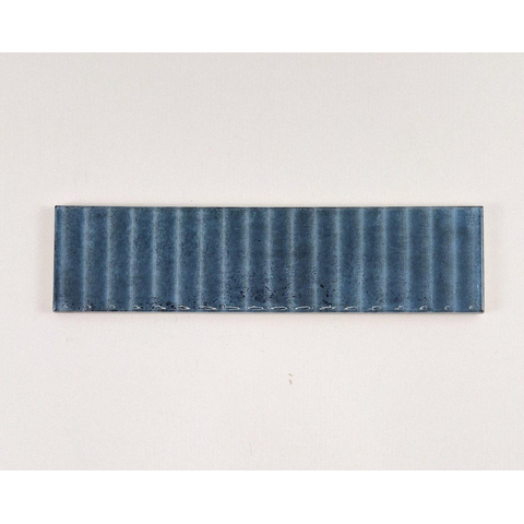 SAMPLE Terravito Sileno Voor wandtegel - 30x7.5cm - 8mm - ribbel - Blauw SW1221431