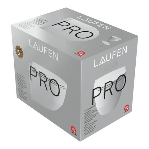 Laufen Pro pack WC suspendu à fond creux rimless compact avec easyfit fixation kit et abattant softclose slimseat blanc SW97462