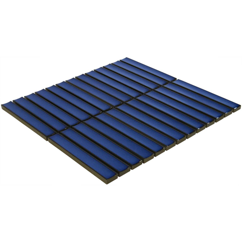 The Mosaic Factory Sevilla mozaïektegel - 30x30cm - 8mm - rechthoek - glans jeans blue (blauw) SW397945