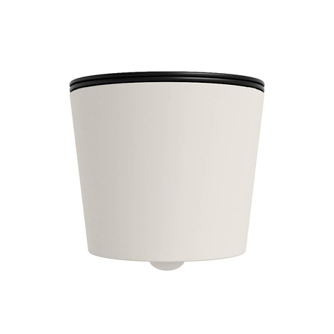 Mondiaz LAVIE hangtoilet – spoelrandloos – 36 x 53 cm – met softclose zitting – Linen (offwhite), zitting Urban (zwart) SW1208744
