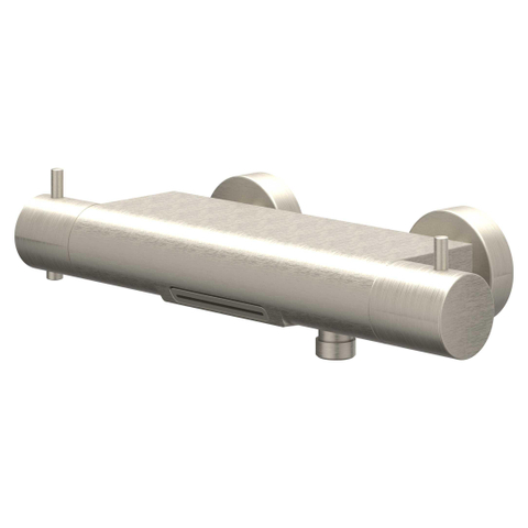 IVY Bond Mitigeur de baignoire thermostatique apparent - Cooltouch - bec cascade - Nickel brossé PVD SW1031137
