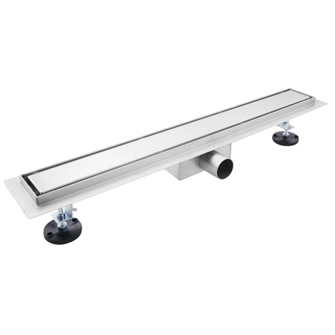 Fortifura Galeria Caniveau de douche 50cm avec grille fermée et bride de sol Inox SW721512