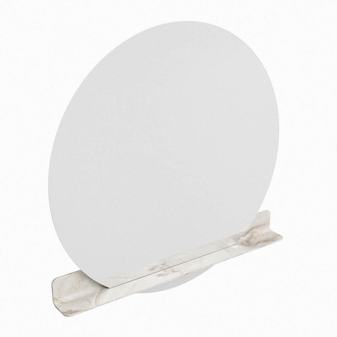 Mondiaz SPOT miroir – Ø 120 cm – avec tablette – Frappe (marbre beige) SW1213228