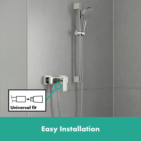 Hansgrohe Vernis Shape Eengreeps douchekraan - opbouw - hoogglans chroom SW651471